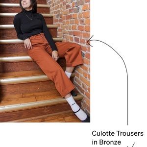 Kotn Culotte Trousers in Bronze